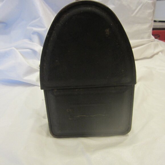 VTG THERMOS "V" METAL LUNCH BOX, W/HANDLE, DOME SHAPED - Picture 2 of 12